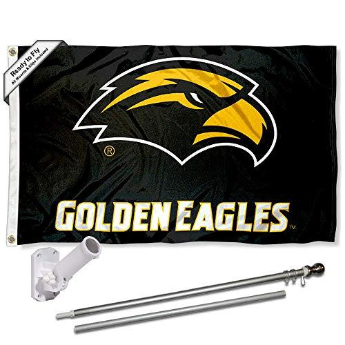 Southern Miss Eagles New Logo Flag and Pole Bracket Mount Bundle - 757 Sports Collectibles