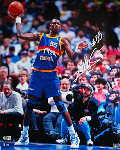 Dikembe Mutombo Autographed Denver Nuggets 16x20 Close Up Photo-Beckett W Hologram White - 757 Sports Collectibles