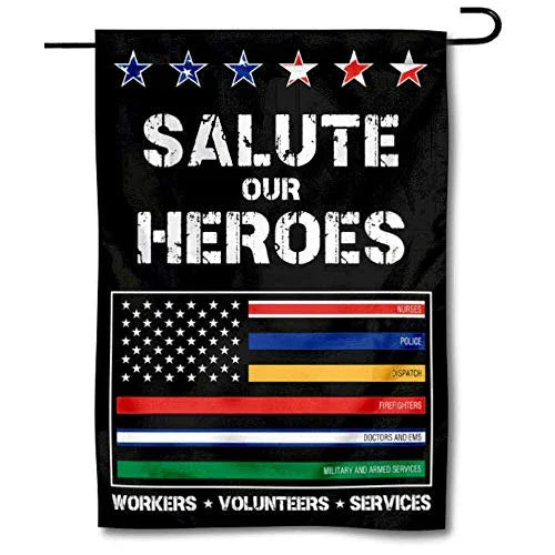 Sports Flags Pennants Company Salute Our Workers and Services Garden Flag - 757 Sports Collectibles