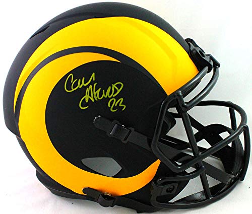 Cam Akers Autographed Los Angeles Rams Eclipse Speed F/S Helmet- Beckett W Yellow - 757 Sports Collectibles