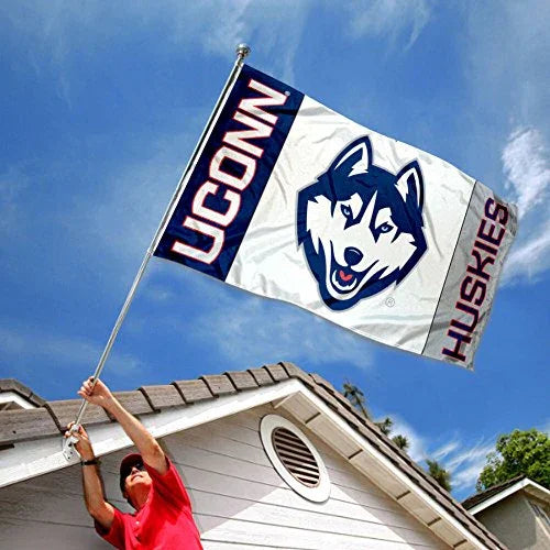 UCONN Large White 3x5 College Flag - 757 Sports Collectibles