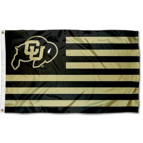 College Flags & Banners Co. Colorado Buffaloes Stars and Stripes Nation Flag - 757 Sports Collectibles