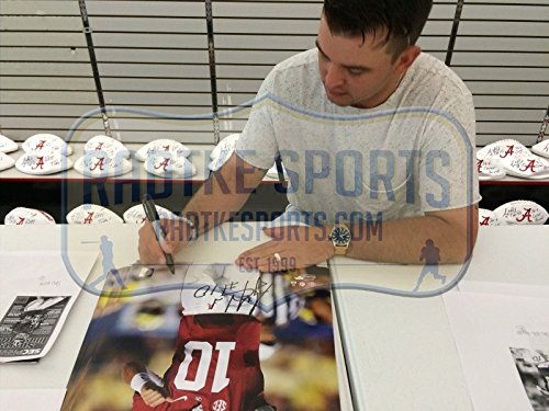 AJ McCarron Autographed/Signed Alabama Crimson Tide 16x20 NCAA Photo - Celebrating - 757 Sports Collectibles