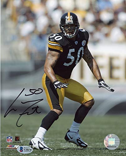Larry Foote Autographed Pittsburgh Steelers 8x10 Photo - BAS COA (Black Ink) - 757 Sports Collectibles