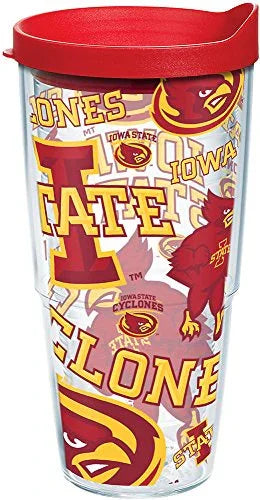 Tervis Made in USA Double Walled Iowa State University ISU Cyclones Insulated Tumbler Cup Keeps Drinks Cold & Hot, 24oz, All Over - 757 Sports Collectibles
