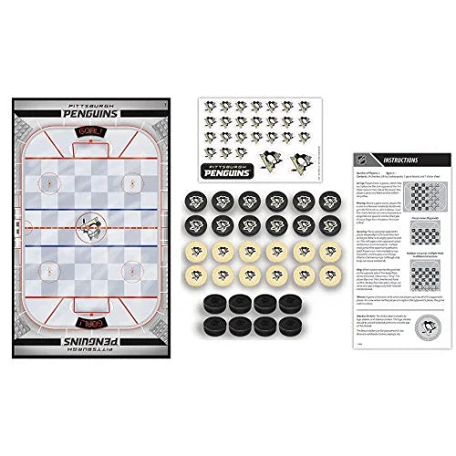 MasterPieces NHL Pittsburgh Penguins Checkers Board Game , 13" x 21" - 757 Sports Collectibles