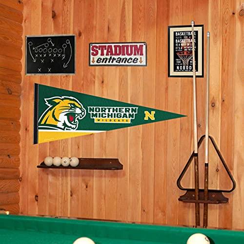 College Flags & Banners Co. Northern Michigan Wildcats Pennant Full Size Felt - 757 Sports Collectibles