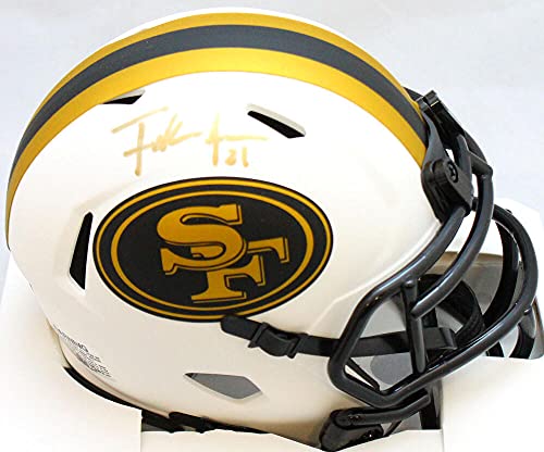 Frank Gore Autographed San Francisco 49ers Lunar Speed Mini Helmet - JSA W Auth Gold - 757 Sports Collectibles
