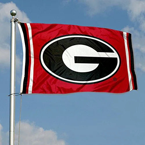 College Flags & Banners Co. Georgia Bulldogs Red Field Stripe G Flag - 757 Sports Collectibles