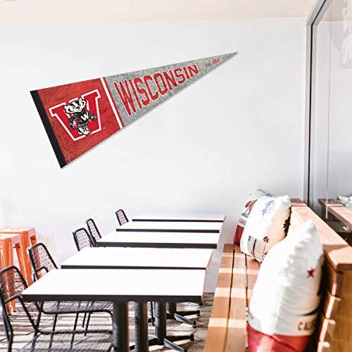 Wisconsin Badgers Pennant Throwback Vintage Banner - 757 Sports Collectibles