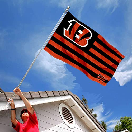 Cincinnati Bengals USA American Nation Stripes 3x5 Grommet Flag - 757 Sports Collectibles