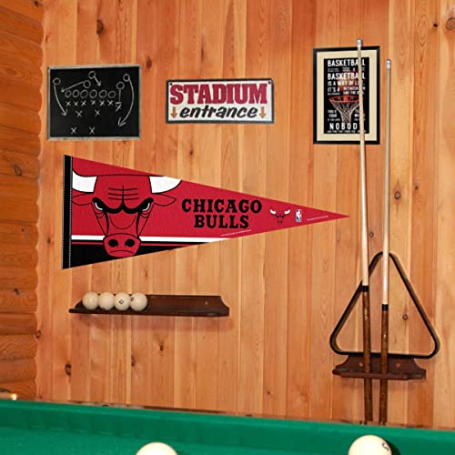 WinCraft Chicago Bulls Pennant Full Size 12" X 30" - 757 Sports Collectibles