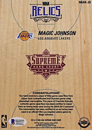 Lakers Magic Johnson Signed 5x7 Upper Deck Supreme Hard Court Card BAS #MJ09977 - 757 Sports Collectibles