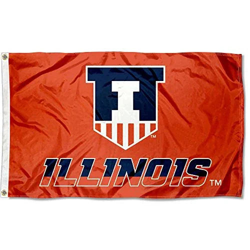 Illinois Fighting Illini Large Victory Badge 3x5 College Flag - 757 Sports Collectibles