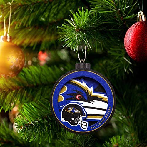 YouTheFan NFL Logo Series 3D Ornament, team colors - 757 Sports Collectibles