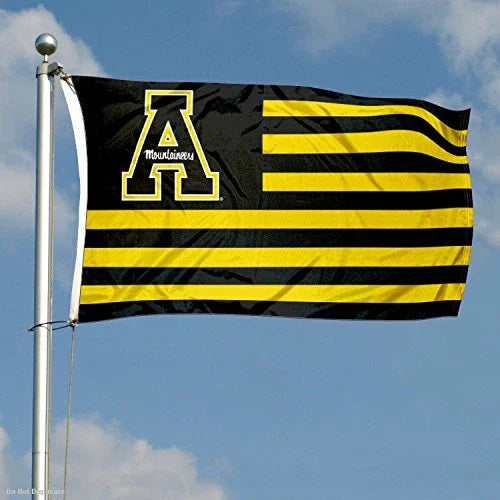College Flags & Banners Co. Appalachian State Mountaineers Stars and Stripes Nation Flag - 757 Sports Collectibles