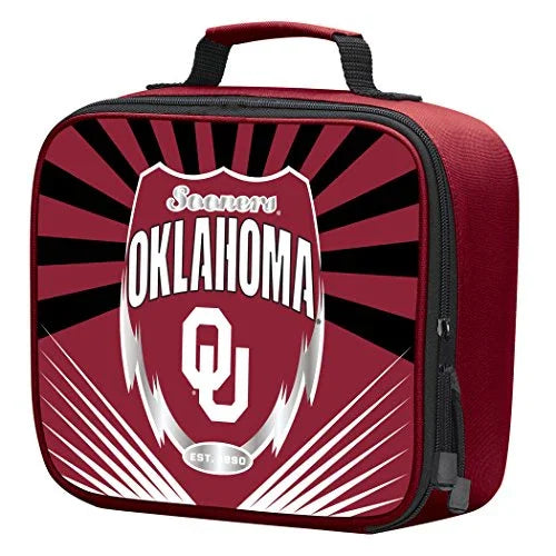 Oklahoma Sooners "Lightning" Lunch Kit, 10" x 8.5" x 3" - 757 Sports Collectibles