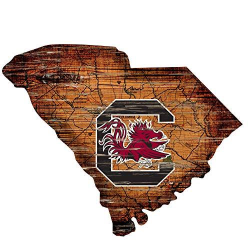 Fan Creations NCAA South Carolina Fighting Gamecocks Unisex University of South Carolina Mini Roadmap State Sign, Team Color, 12 inch - 757 Sports Collectibles
