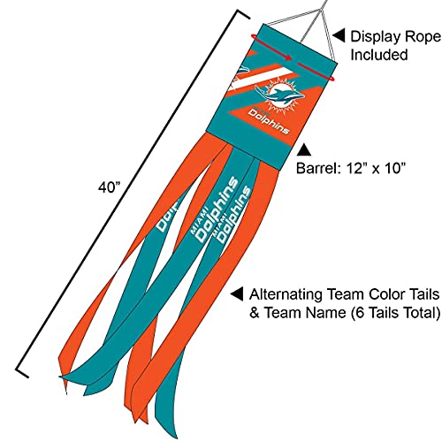 Miami Dolphins Team Windsock - 757 Sports Collectibles