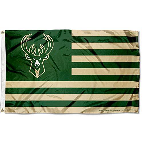 WinCraft Milwaukee Bucks Americana Stripes Nation 3x5 Flag - 757 Sports Collectibles