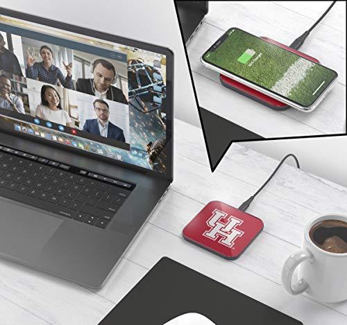 NCAA Houston Cougars Wireless Charging Pad, White - 757 Sports Collectibles