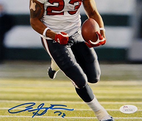 Arian Foster Autographed Texans 8x10 Vertical Running In White Photo- JSA W Auth - 757 Sports Collectibles