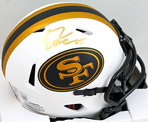 George Kittle Autographed 49ers Lunar Speed Mini Helmet- Beckett W Hologram Gold - 757 Sports Collectibles
