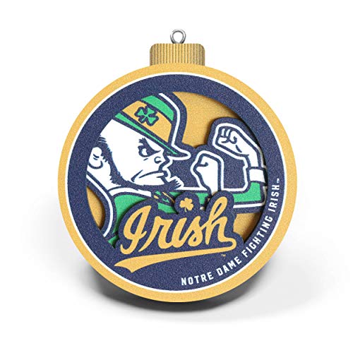 YouTheFan NCAA Notre Dame Fighting Irish 3D Logo Series Ornament - 757 Sports Collectibles
