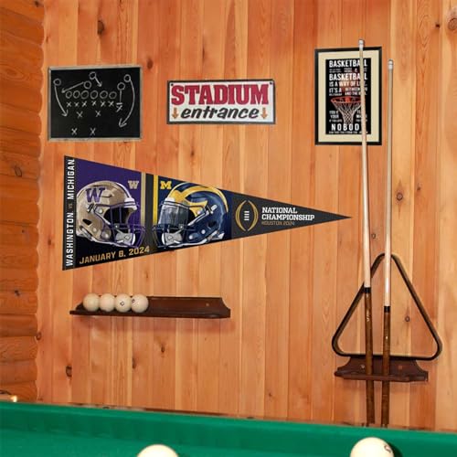 Michigan Team University Wolverines Pennant Championship Dueling CFP Game Banner - 757 Sports Collectibles