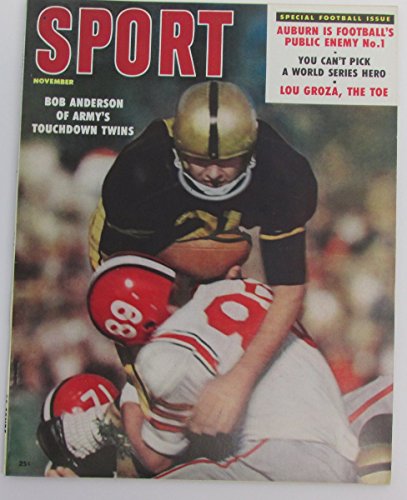 1958 November Sport Magazine Bo Anderson Army on Cover NO LABEL 136333