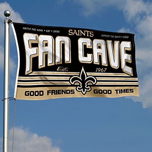 WinCraft New Orleans Saints Fan Man Cave Banner Flag - 757 Sports Collectibles