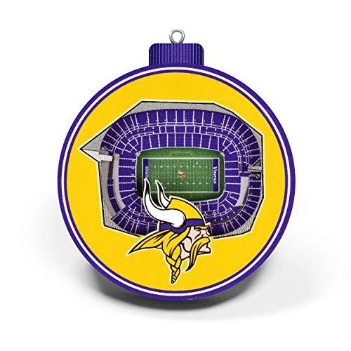 NFL Minnesota Vikings - U.S. Bank Stadium 3D StadiumView Ornament3D StadiumView Ornament, Team Colors, Large - 757 Sports Collectibles