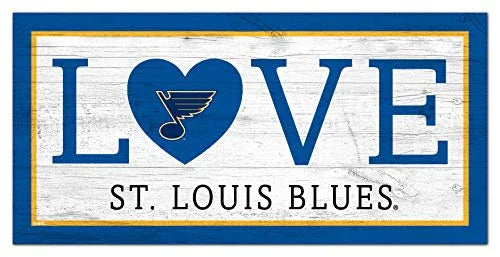 Fan Creations NHL St. Louis Blues Unisex St.Louis Blues Love Sign, Team Color, 6 x 12 - 757 Sports Collectibles