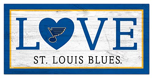 Fan Creations NHL St. Louis Blues Unisex St.Louis Blues Love Sign, Team Color, 6 x 12 - 757 Sports Collectibles