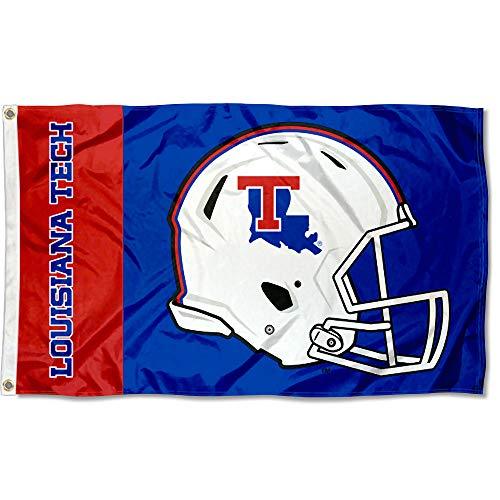 College Flags & Banners Co. Louisiana Tech Bulldogs Football Helmet Flag - 757 Sports Collectibles