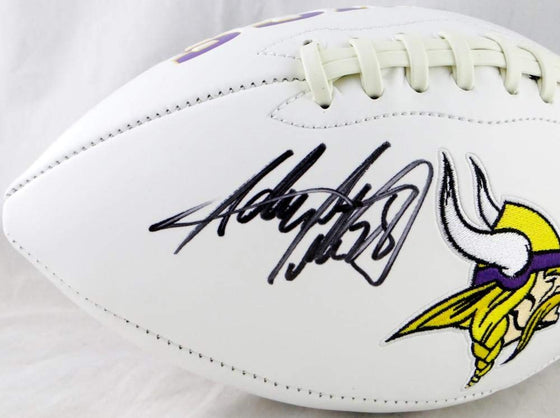 Adrian Peterson Autographed Minnesota Vikings Logo Football- Beckett Auth - 757 Sports Collectibles
