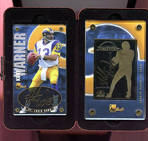 2000 Authentic Images Kurt Warner 24K Gold Rams Card 20/500