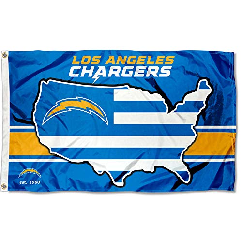 WinCraft Los Angeles Chargers Nation USA American Country 3x5 Flag - 757 Sports Collectibles