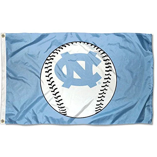 College Flags & Banners Co. North Carolina Tar Heels Baseball Logo Flag - 757 Sports Collectibles