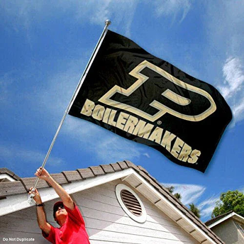 College Flags & Banners Co. Purdue Boilermakers Slant P Logo Flag - 757 Sports Collectibles