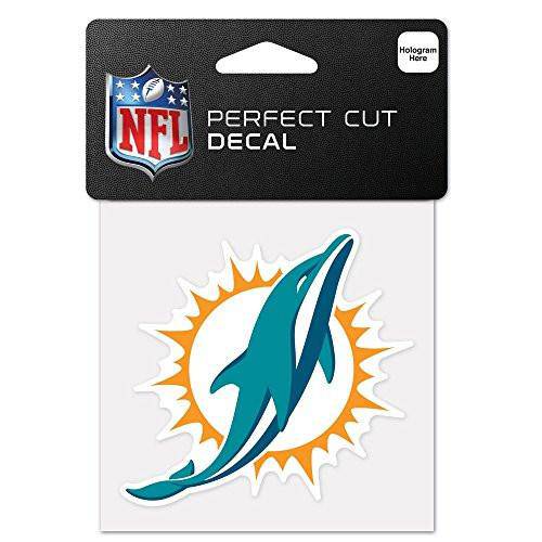 Miami Dolphins Official NFL 4 inch x 4 inch Die Cut Car Decal by Wincraft 630537 - 757 Sports Collectibles
