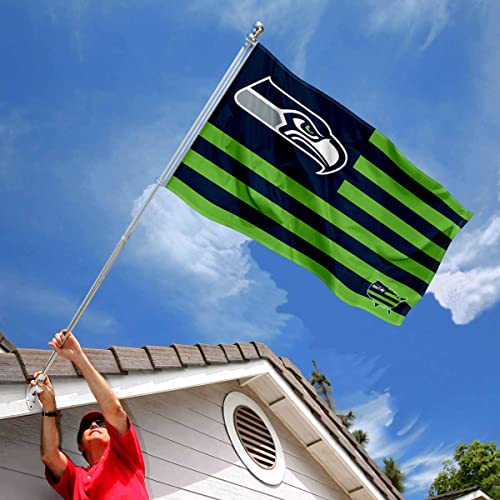 WinCraft Seattle Seahawks USA American Nation Stripes 3x5 Grommet Flag - 757 Sports Collectibles
