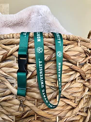 Northwest Missouri State University Bearcats NW MO Car Keys ID Badge Holder Lanyard Keychain Detachable Breakaway Snap Buckle (Green) - 757 Sports Collectibles