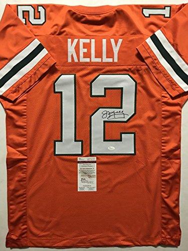 Autographed/Signed Jim Kelly Miami Orange Football Jersey JSA COA - 757 Sports Collectibles