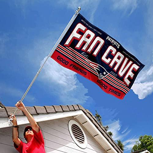 WinCraft New England Patriots Fan Man Cave Banner Flag - 757 Sports Collectibles