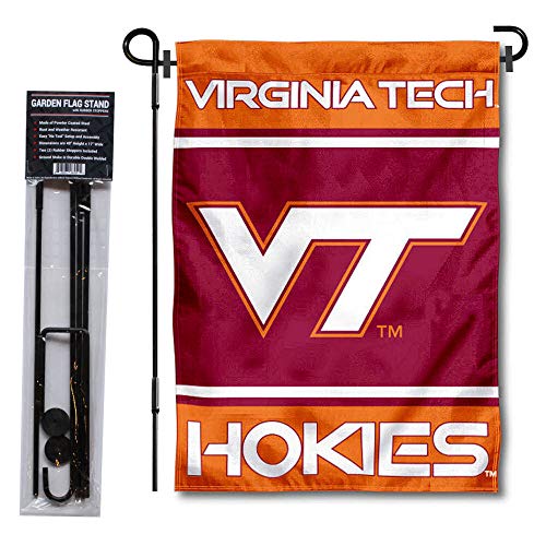 Virginia Tech Hokies Garden Flag with Stand Holder - 757 Sports Collectibles