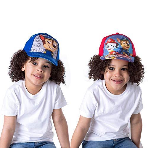 Nickelodeon Boys Paw Patrol Baseball Cap 2 Pack (Ages 2-7), Blue/Red 4-7 - 757 Sports Collectibles