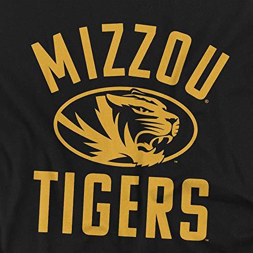 University of Missouri Mizzou Official One Color Mizzou Tigers Logo Unisex Adult T-Shirt, Black, 2X-Large - 757 Sports Collectibles