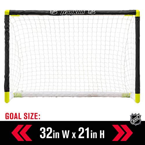 Franklin Sports Knee Hockey Goal Set - Mini Hockey Goals - 2 Goals - Pro Style Top Shelf - Kids Hockey Set - NHL, White - 757 Sports Collectibles