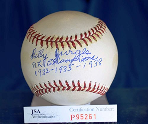 BILLY JURGES JSA HAND SIGNED NATIONAL LEAGUE AUTOGRAPH BASEBALL AUTHENTIC